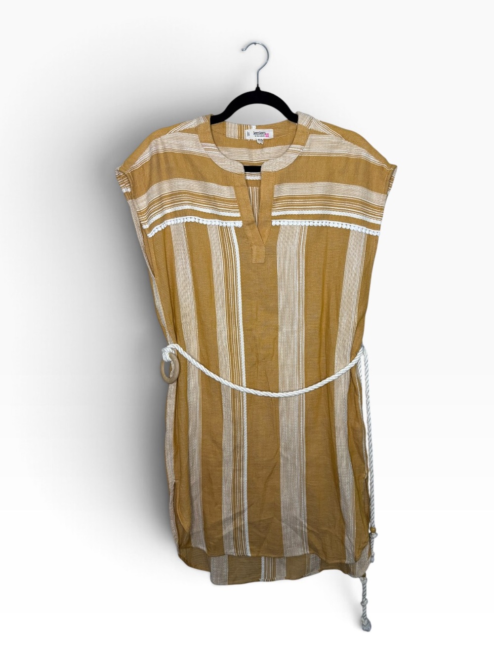Lemlem Striped Cap Sleeve Rope Belt Dress in Size XS